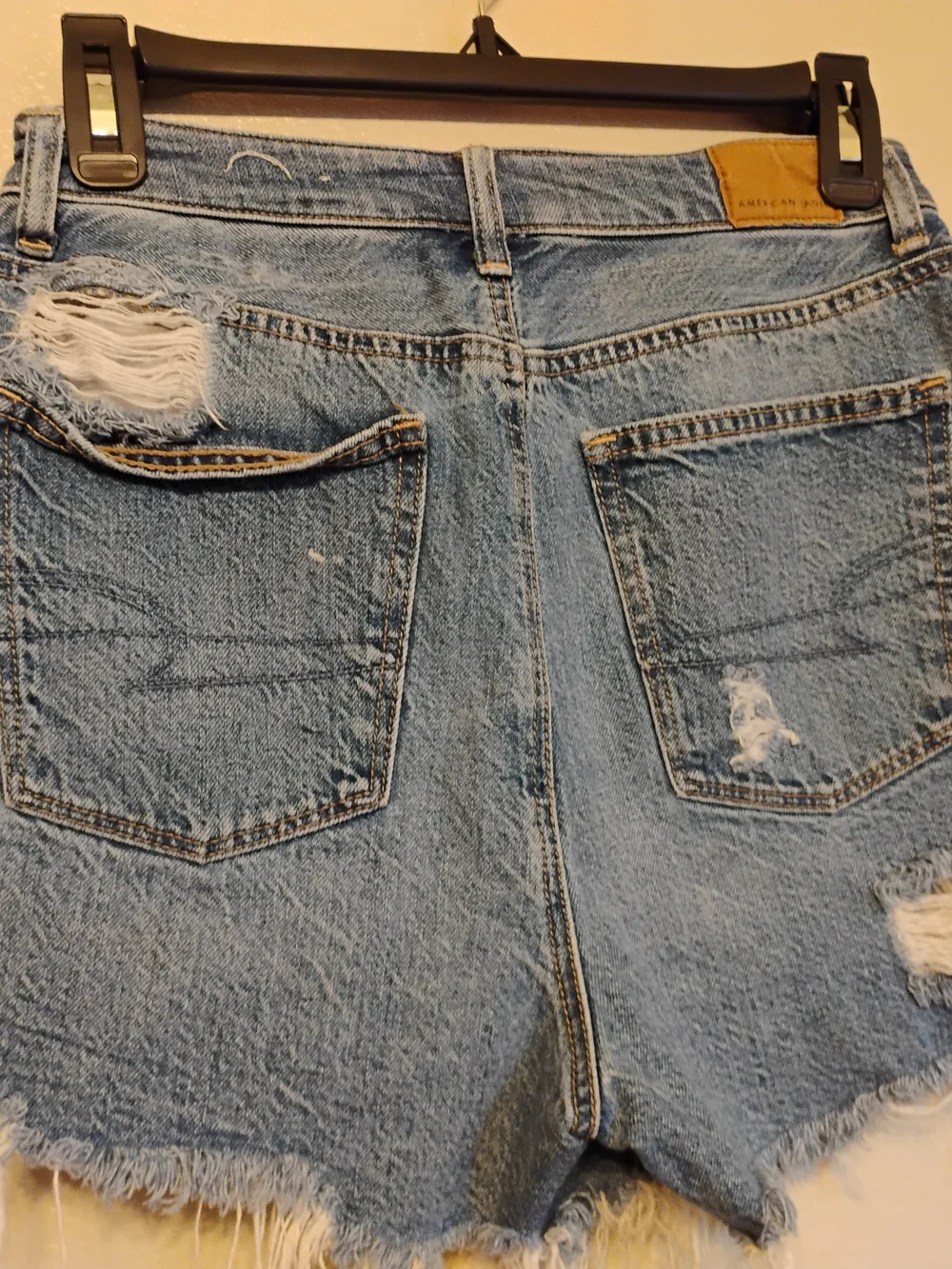American Eagle Women’s Size 2 Distressed Denim Shorts High Rise Cutoff Frayed